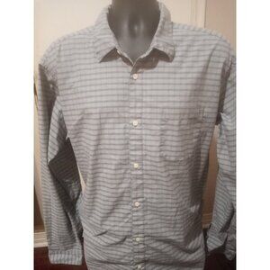 Patagonia Organic Cotton Button Up Shirt Plaid Outdoors Men's XL Blue Gray